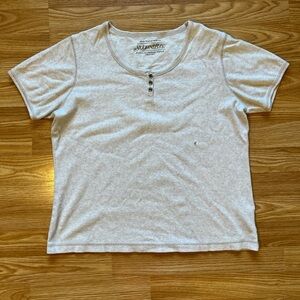 Grey St John's Bay Henley shirt